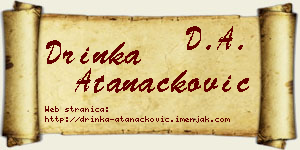 Drinka Atanacković vizit kartica
